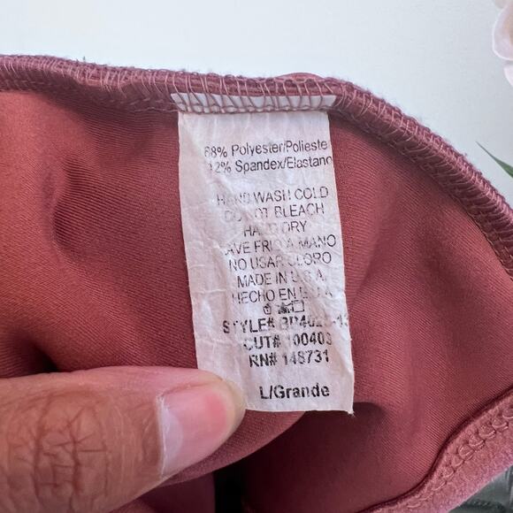 Blue Blush Shorts Skort Tea Rose Pink Micro Suede Mini Skirt Overlapped Stretchy - Picture 4 of 5